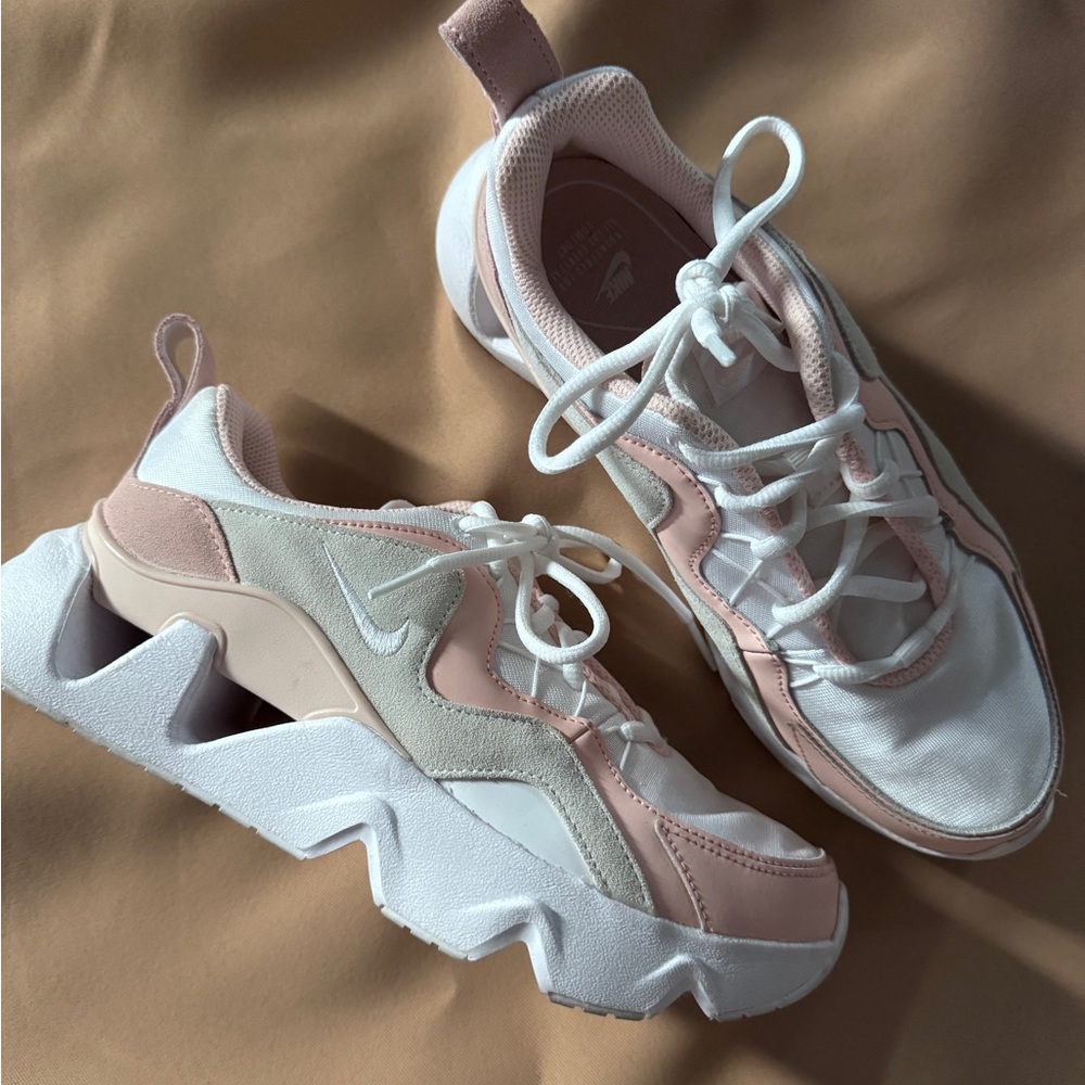 Nike Women's Blush and White Sneakers